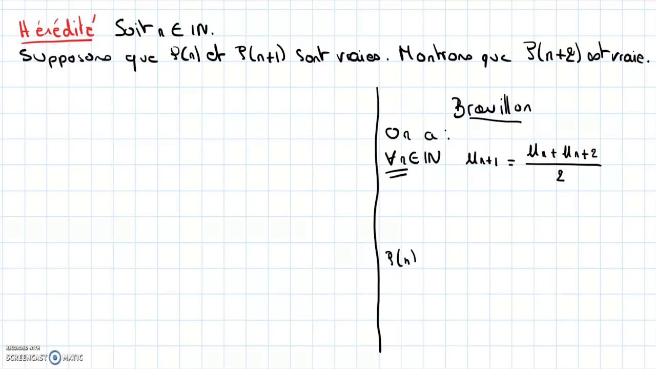 TD5 Méthodes de raisonnement / Récurrence double / Exercice14 - YouTube