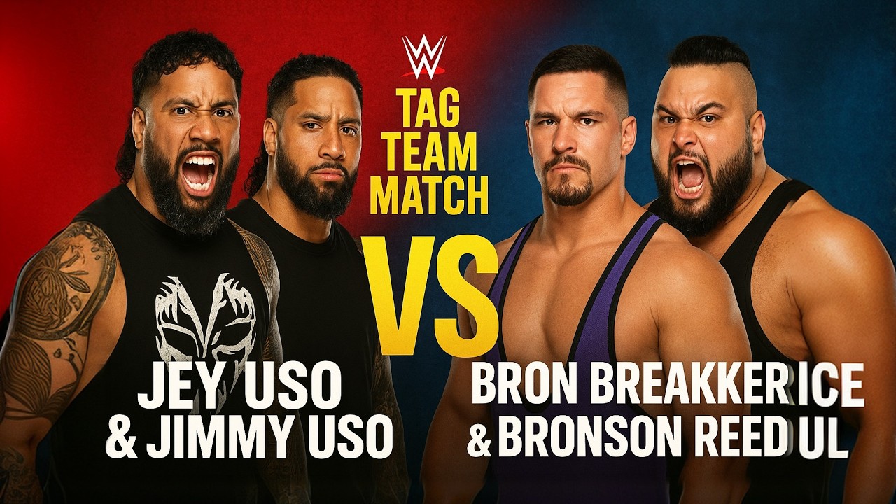 Jey Uso & Jimmy Uso vs. Bronson Reed & Bron Breakker  - Tag Team Match Wrestlepalooza : WWE 2K25