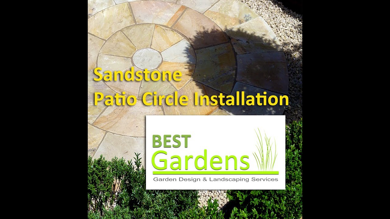 Sandstone Patio Circle Installation YouTube