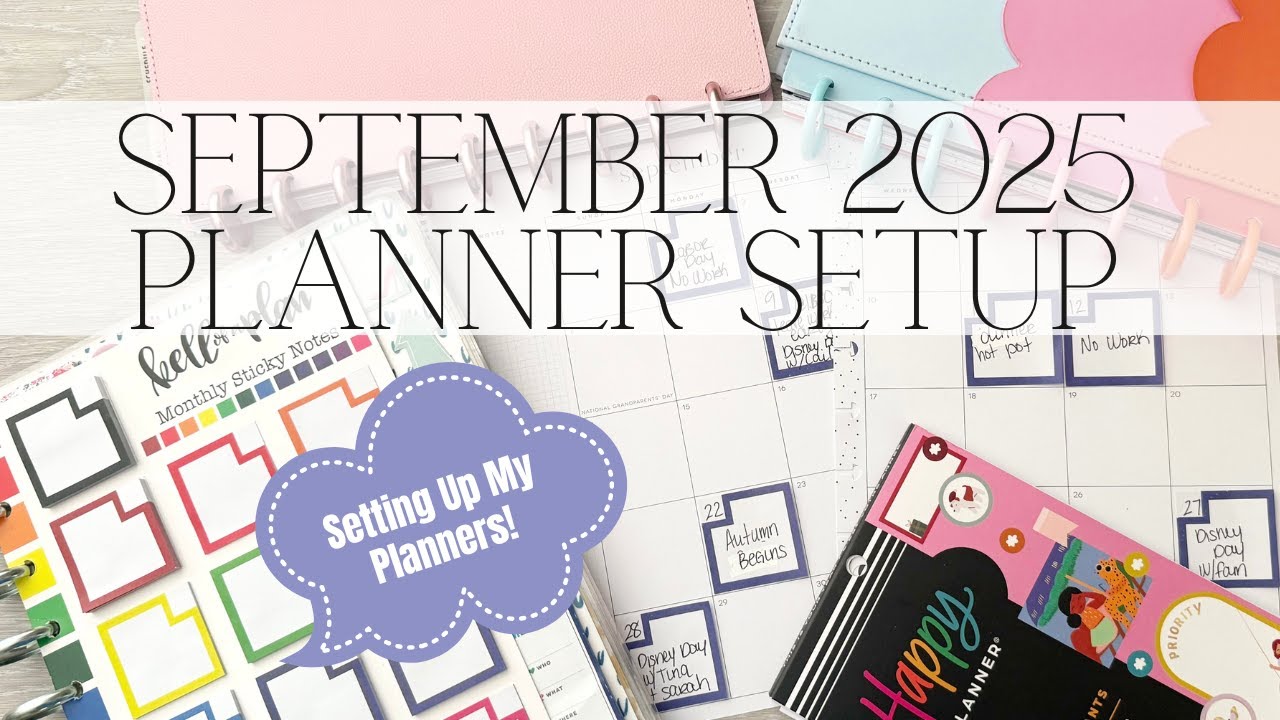 September 2025 Planner Setup | Setting Up My Planner for the Month | Catchall & Social Media Planner