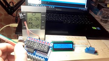 KY-001 датчик температуры DS18B20. Терморегулятор. LCD 1602.