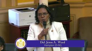 Delegate Jeion Ward Motion To Adjourn In The Honor And Memory Of Katherine Johnson
