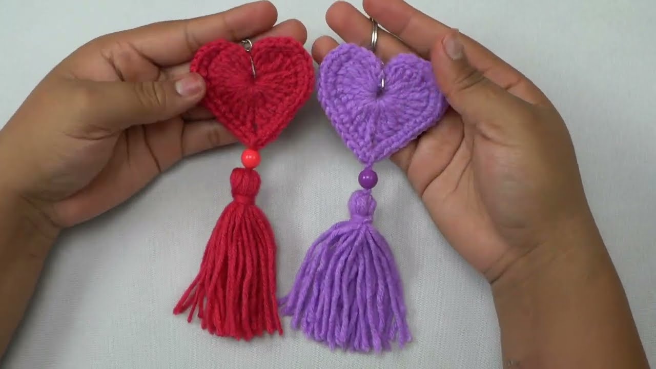 CÓMO TEJER UN CORAZÓN A CROCHET para llaveros