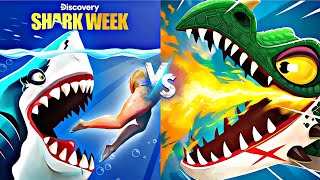 Hungry Shark World Vs Hungry Dragon - All Sharks & All Dragons Unlocked - Hungry Shark New Shark