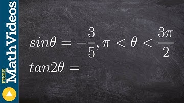 Evaluate the double angle of tangent given a triangle