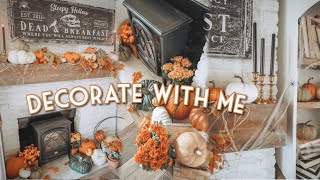 🍂FALL DECORATE WITH ME | Family Room With Porch Inspired Decor🍁 @heyashleynoel