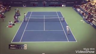 Let it amaze you: Federer slam-dunking Mayer in US open 2015