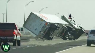 Tragic! Ultimate Near Miss Video Of Trucks Crashes Filmed Seconds Before Disaster Makes You Scared