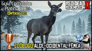 Red Dead Redemption 2: Alce Ocidental Fêmea + Compêndio 100% | Troféu Zoólogo