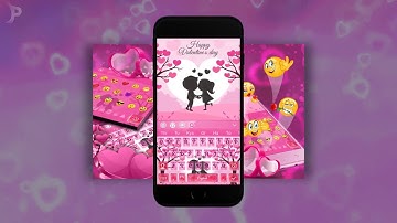 Pink love keyboard Theme | Cheetah Keyboard
