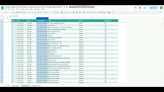 Dynamic Appointment Scheduler / Calendar Monthly View / Google Sheets Version