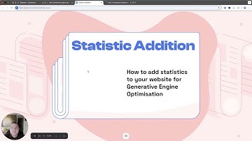 How to add statistics for generative engine optimisation