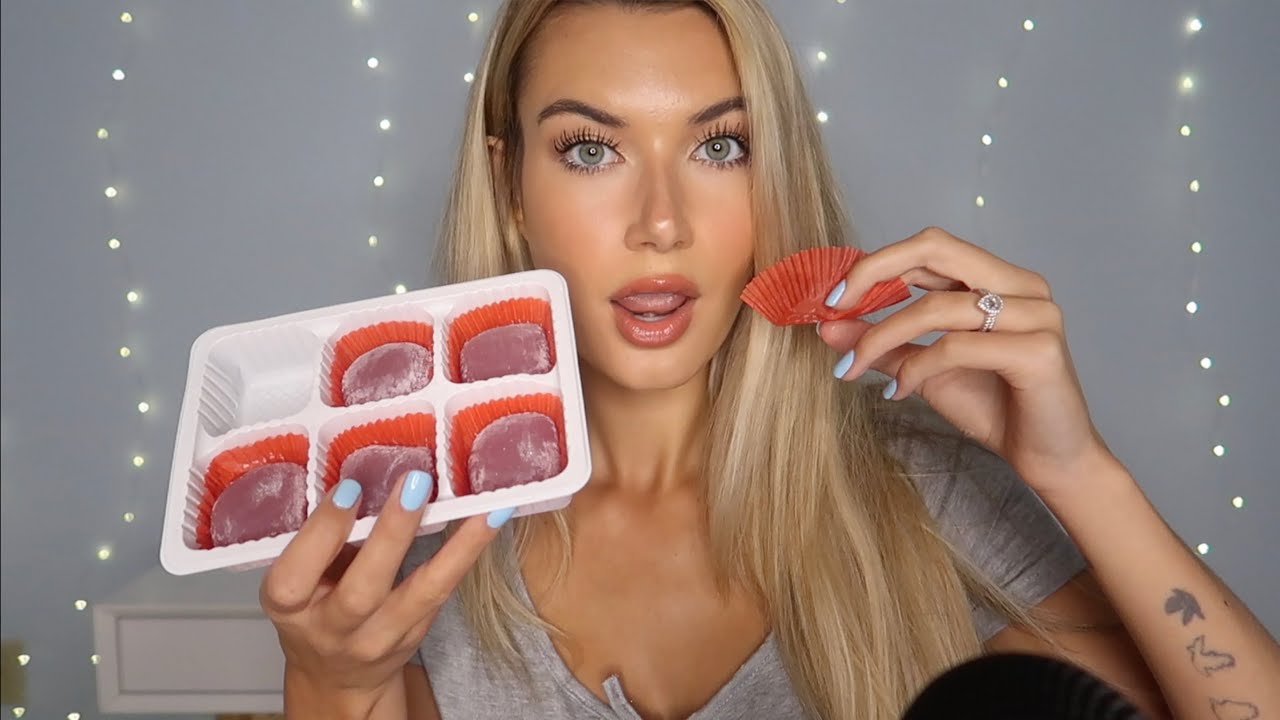 ASMR eating MOCHI BALLS + more