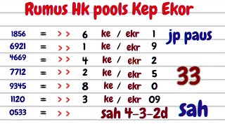 PREDIKSI HK POOLS MALAM INI 12 JULI 2025 | RUMUS KEPALA EKOR JITU | BOCORAN ANGKA HONGKONG POOLS