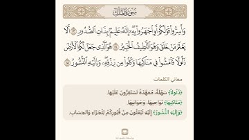 السراج في بيان غريب القران سورة الملك 4 تلاوة الشيخ سعد الغامدي