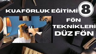 Kuaförlük Eği̇ti̇mi̇ Bölüm 8 Düz Fön Nasil Çeki̇li̇r?