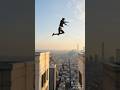 Jump to Buildings AI #parkour #AI #shorts