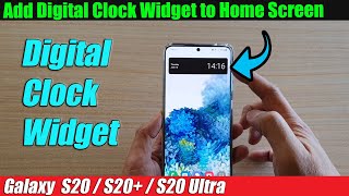 Galaxy S20/S20+: How to Add Digital Clock Widget to Home Screen screenshot 4