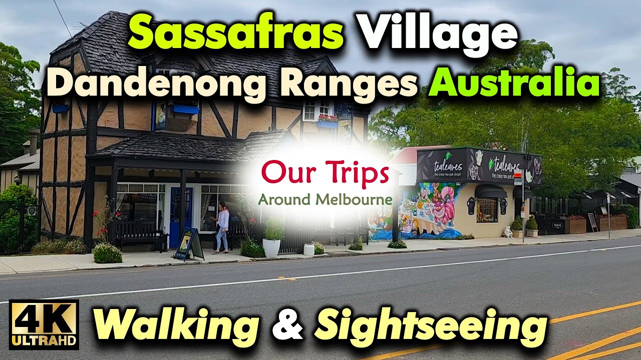 Sassafras Village Mount Dandenong Ranges Melbourne Australia 4K Walk Cinematic Travel Vlog Tour