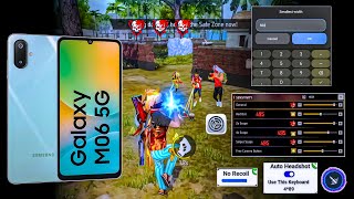 Samsung Galaxy M06 5G Free Fire Sensitivity 😱 Gaming Test ⚙️