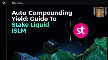 Auto-Compounding Yield: How To Stake Liquid (stISLM)