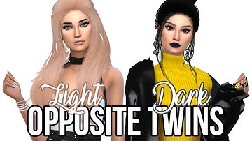 The Sims 4: Create A Sim || Opposite Twins [Light & Dark]