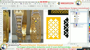 #CNC bangles designe // jali cutting design in cnc bangles //coreldraw outline tutorial cnc bangle