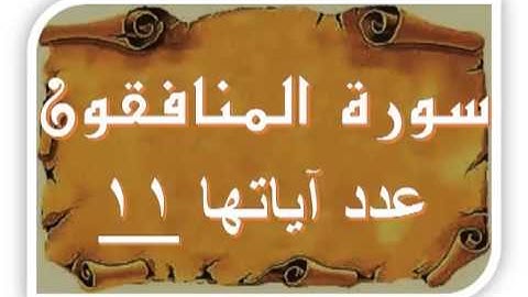 سورة المنافقون بصوت اللحيدان 63