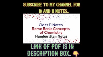 Class 11 Chemistry Chapter 1 Handwritten notes #shorts