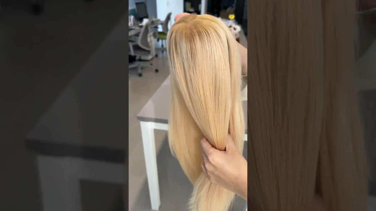 Realistic Hair Parting Human Hair Full Lace Wigs With Mixed Color 