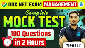 UGC NET Management Mock Test 2025 | Paper 2 Management Top 100 Questions | Yogesh Sir JRFAdda