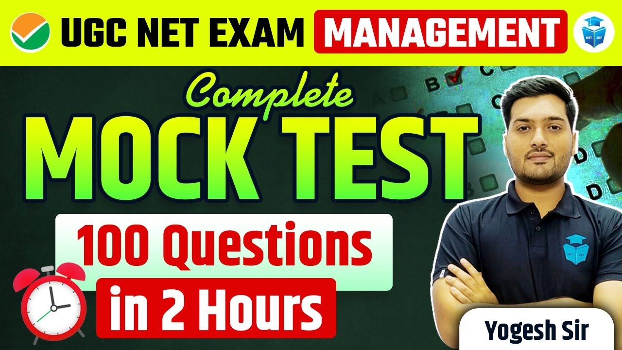 UGC NET Management Mock Test 2025 | Paper 2 Management Top 100 Questions | Yogesh Sir JRFAdda