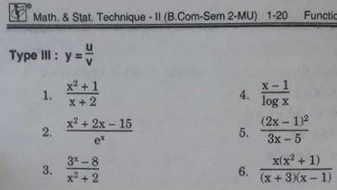 Examples on Derivatives and Applications of Derivatives | FYBCom Sem-2 Maths
