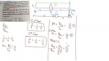 The distance between object and the screen is D. Real image of an object are formed on the screen fo