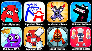 Alphabet Lore ( Room Maze + Tower Letter + Giant Hunter + Master + DOP Door Alphabet ) Rainbow DOP