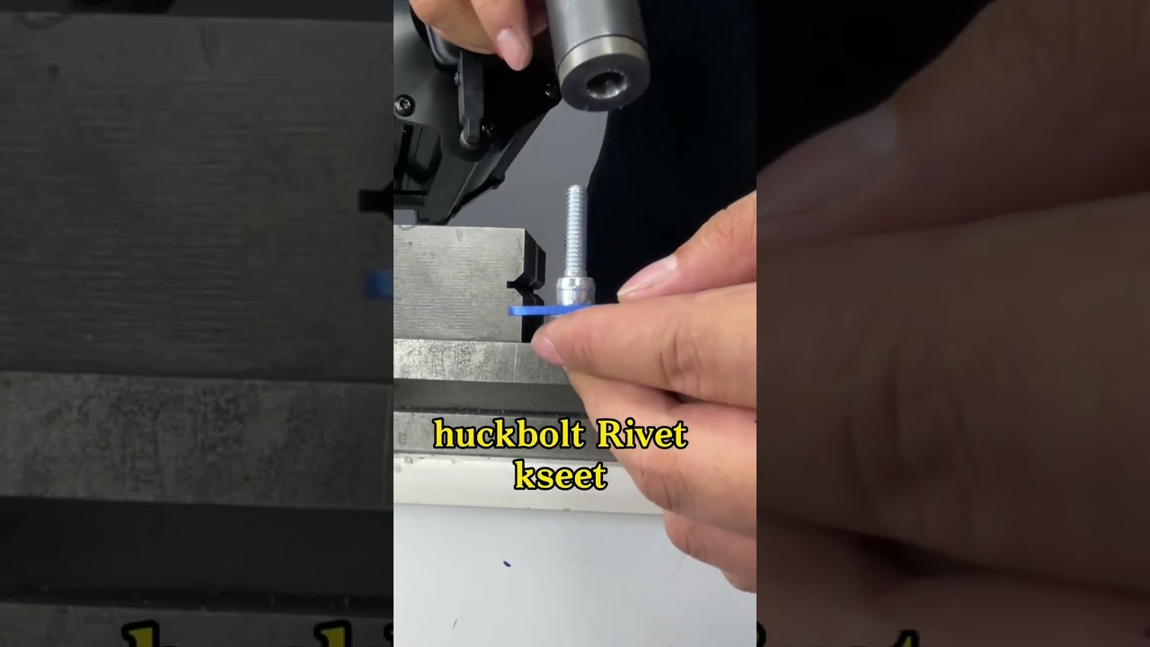 Pneumatic riveting tool riveting break point ring-grooved rivets 