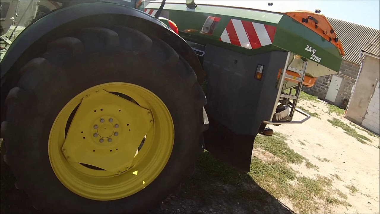 Nowy Nabytek 2018!!  Rozsiewanie poplonu John Deere 6110 MC/ Amazone ZA-V 2700