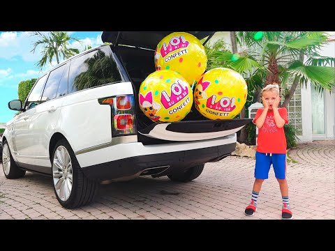 Vlad and Nikita Whole Car Surprise Balls