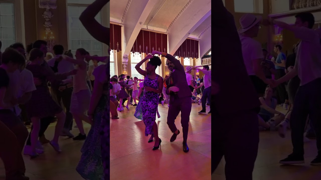 Social Dancing - Eyal & Imani @ILHC 2024 Alhambra Ballroom Harlem #swingdance #lindyhop