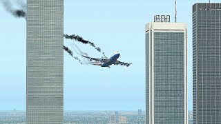 Huge Airplane Extremely Lowpass Through The Buildings Before Emergency Landing On Highway--Xplane 11
