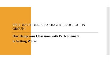 A192 SBLE3163 PUBLIC SPEAKING SKILLS (GROUP P-GROUP 1)