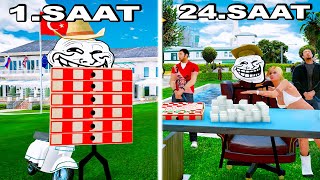 TROLLFACE VS 24 SAAT BOYUNCA FAKİR PİZZACI OLMAK - GTA 5