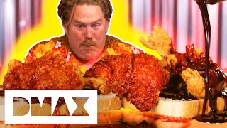 Casey Vs The Death Row Hot Chicken Challenge | Man V Food