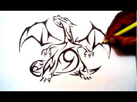 pokemon tribal tattoo charizard  Clip Art Library