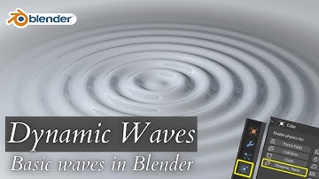 Create basic Dynamic Waves in 1 minute | Blender Lessons