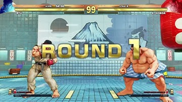 Ryu Vs E Honda (Hardest AI) - STREET FIGHTER 5