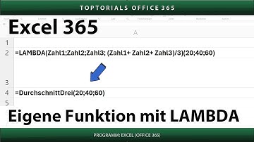 Eine eigene Funktionen mit LAMBDA erstellen | Excel 365 Tutorial