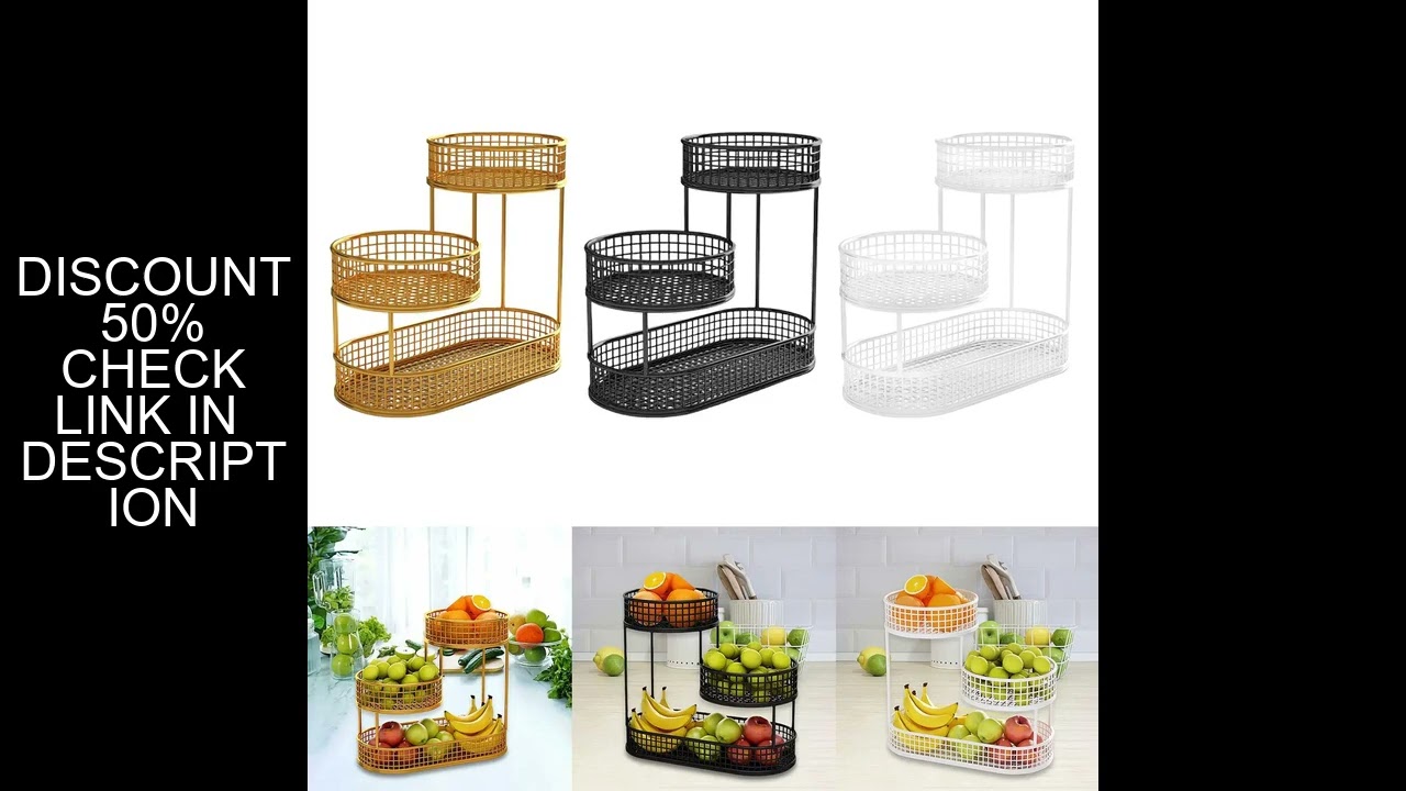 Countertop Fruit Basket Metal Wire Storage Basket Counter Serving Tray Space Saver Serving Stand Veg