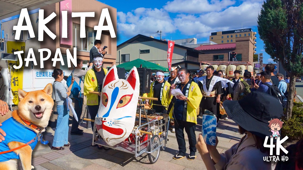AKITA, Japan 4K Travel Walk A Cruise Port Day