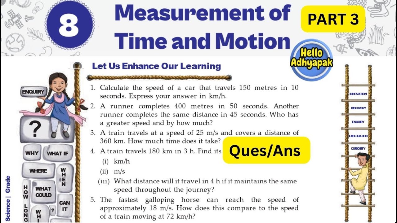 Measurement of Time and Motion Question Answer | Class 7 Science ...